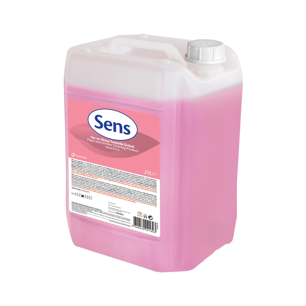 Sens Yer ve Yüzey Temizleyici Ürünü Floral 20 L