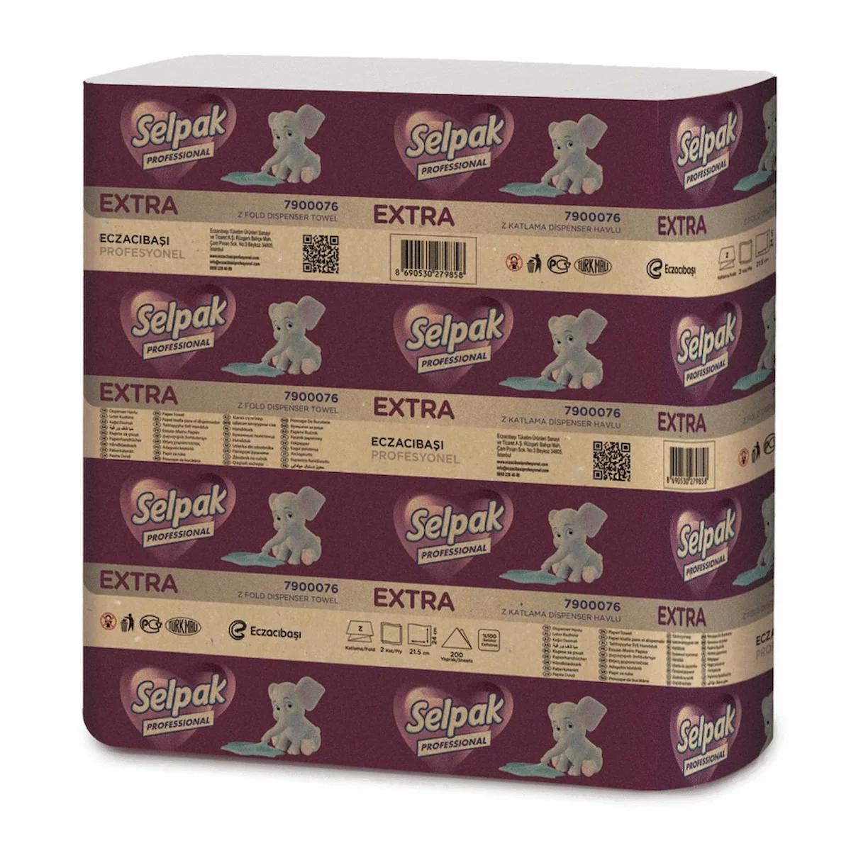 Selpak Professional Extra Z Katlı 12x200 Yaprak Dispenser Havlu