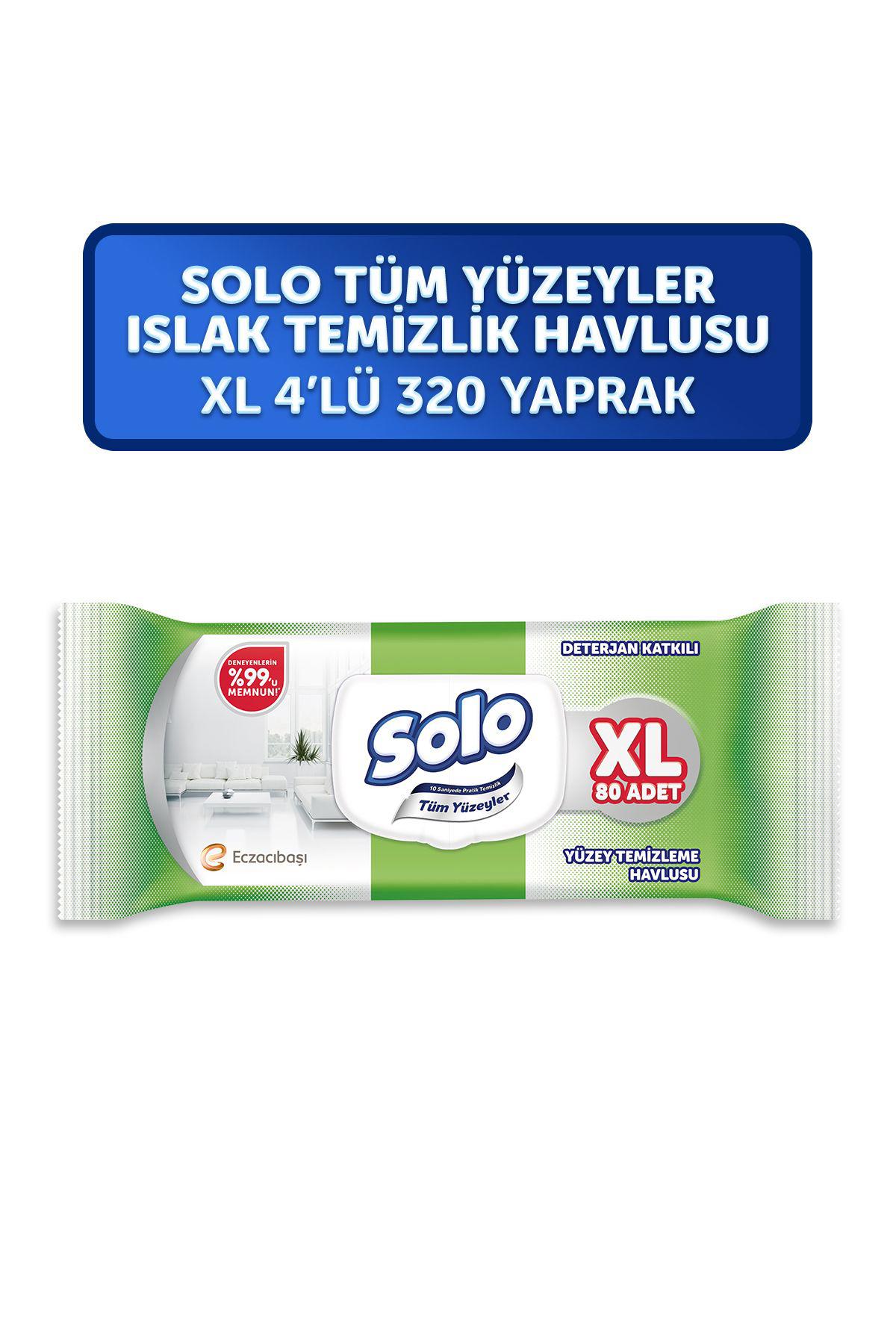 Tüm Yüzeyler Islak Temizleme Havlusu XL 4'lü 320 Yaprak