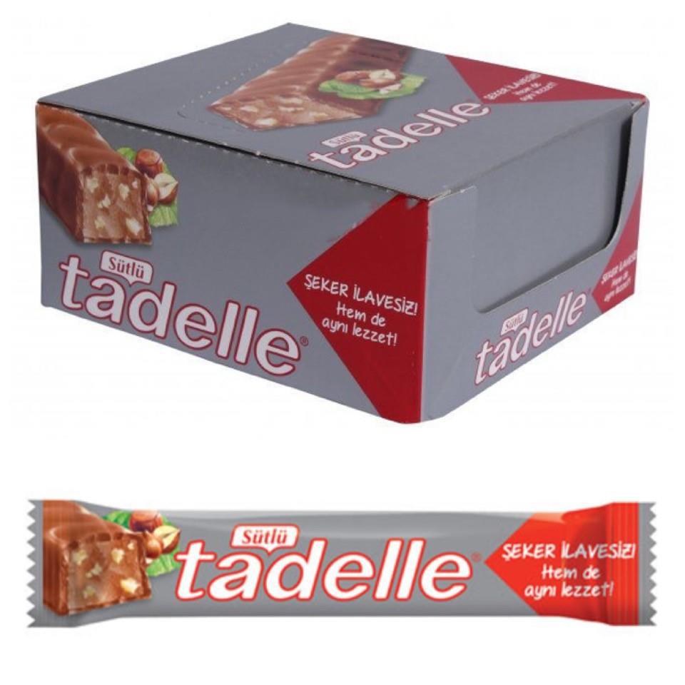 Tadelle Şeker İlavesiz Çikolata 20 gr x 20 Adet