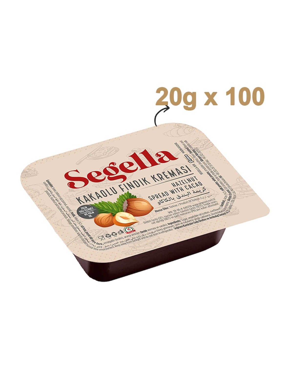 Segella Kakaolu Fındık Kreması 20g x 100 Adet