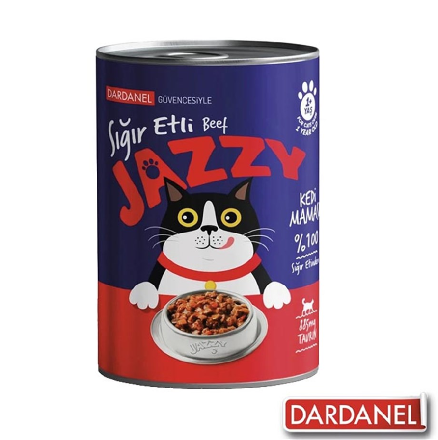 Dardanel Jazzy Sığır Etli Kedi Konservesi 400gr x 6 Adet