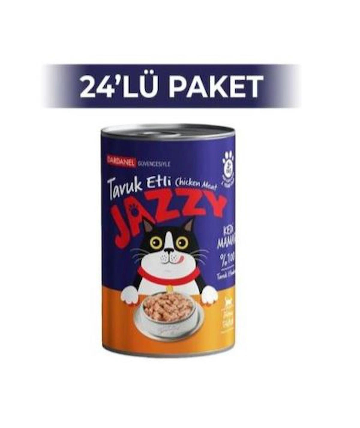 Dardanel Jazzy Tavuk Etli Kedi Konservesi 400 gr 24 Adet