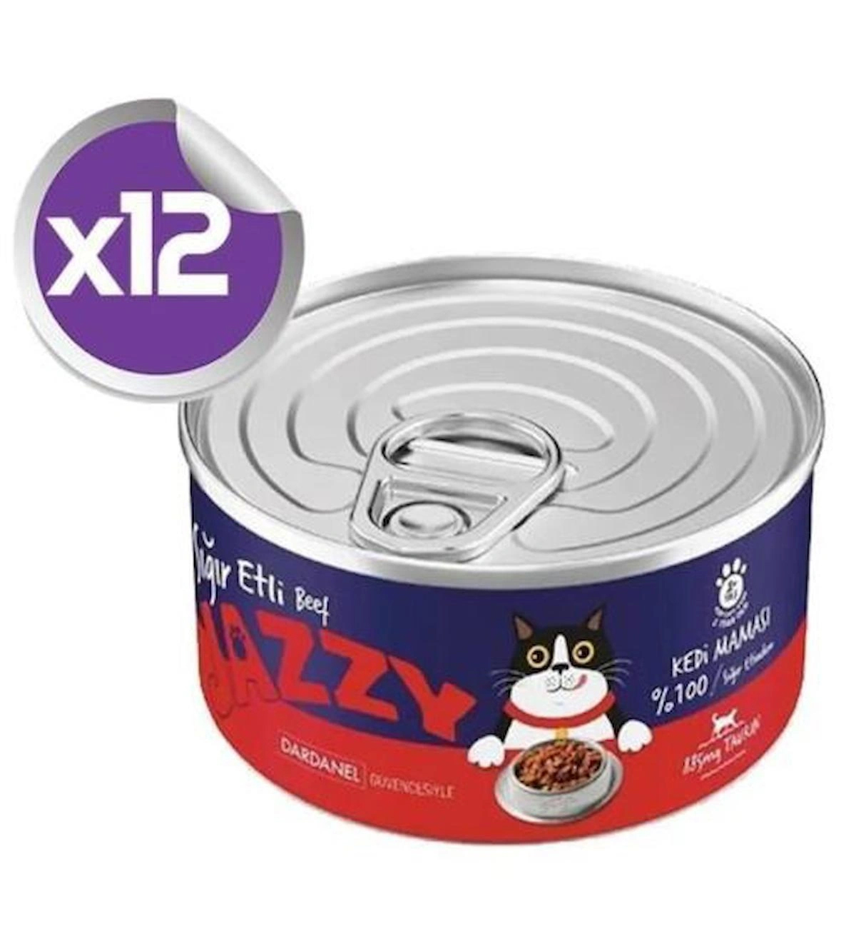 Dardanel Jazzy Kedi Maması Etli 12x95gr