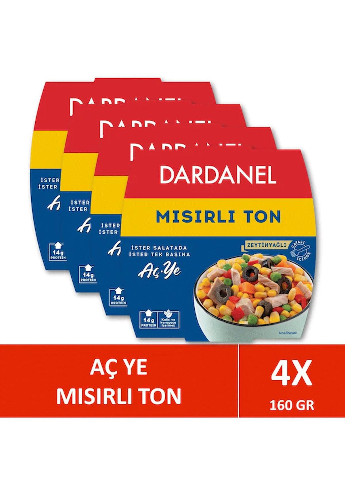 Dardanel Aç Ye Mısırlı Ton Balığı 160 Gr X 4 Adet