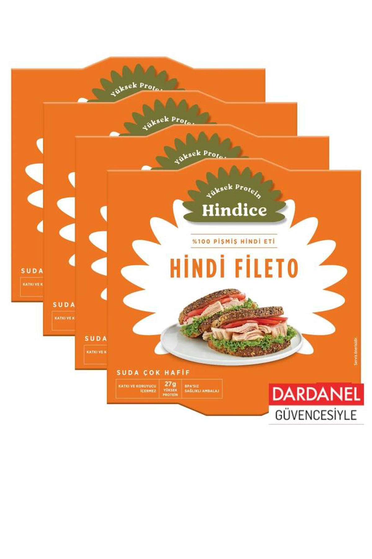 Hindice Aç Ye Hazır Yemek Hindi Fileto Suda 140 gr x4 Adet