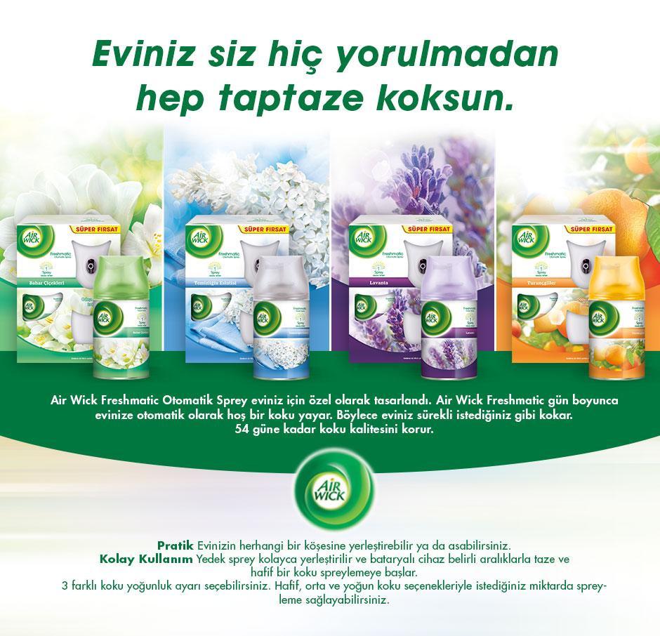 Air Wick Oda Kokusu Freshmatic Yedek 6 al 4 öde