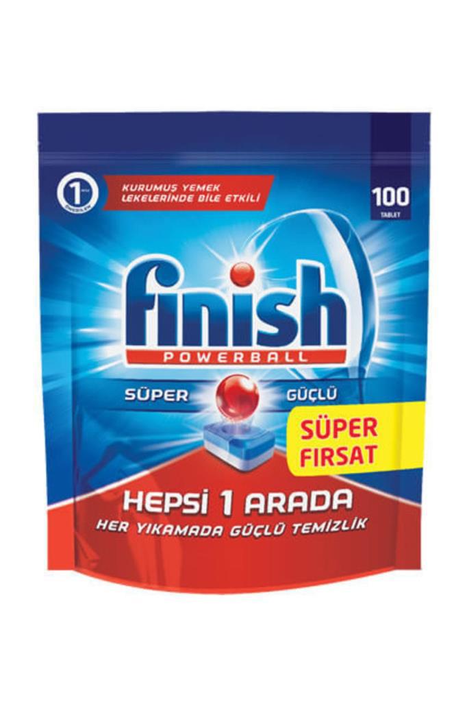 Finish Hepsi Bir Arada 100 Yıkama Tablet Bulaşık Makinesi Deterjanı 100 Adet 