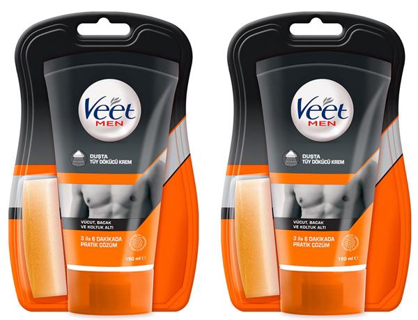 Veet Men Erkeklere Özel Duşta Tüy Dökücü Krem 150 ml x 2 Adet