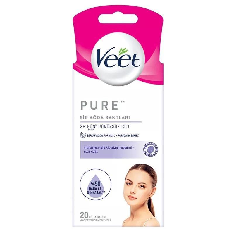 Veet Pure Hipoalerjenik Yüz Sir Ağda Bandı 20 'li