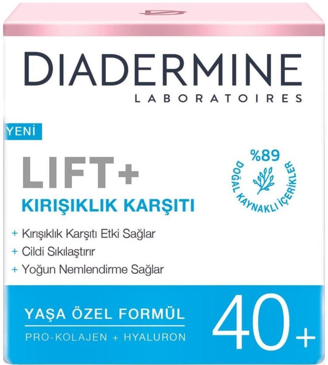 Diadermine Lift+ DC Kırışıklık Karşıtı Kolajen 40 Yaş + Gündüz Yüz ve Boyun Kremi 50 ml 