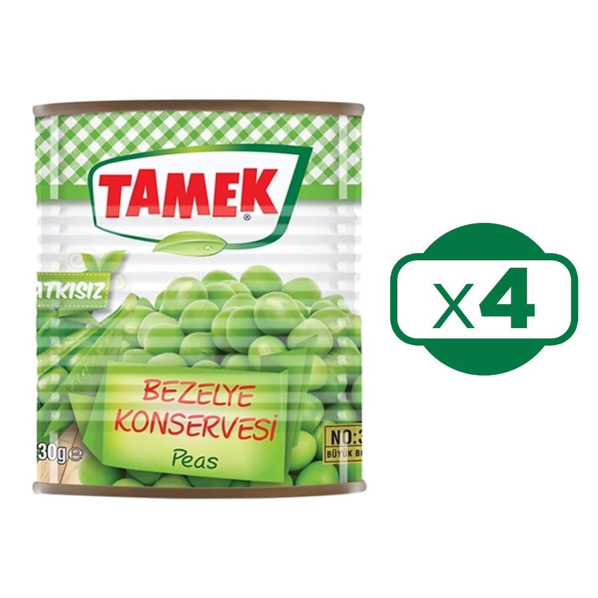 Tamek Bezelye Konservesi Net 830 gr 4 Adet