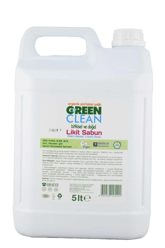 U Green Clean Organik Portakal Yağlı Bitkisel Likit Sabun 5 Lt