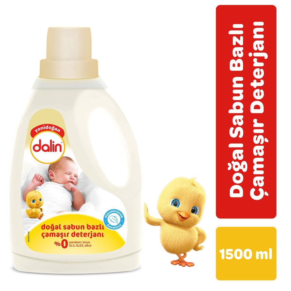 DALİN SIVI DETERJAN 1500ML DOĞAL SABUN BAZLI