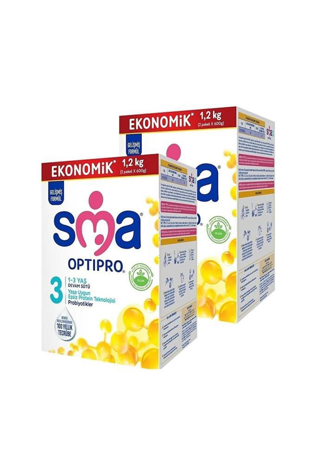 SMA Optipro 3 Prebiyotik Devam Sütü 2 x 1200 gr