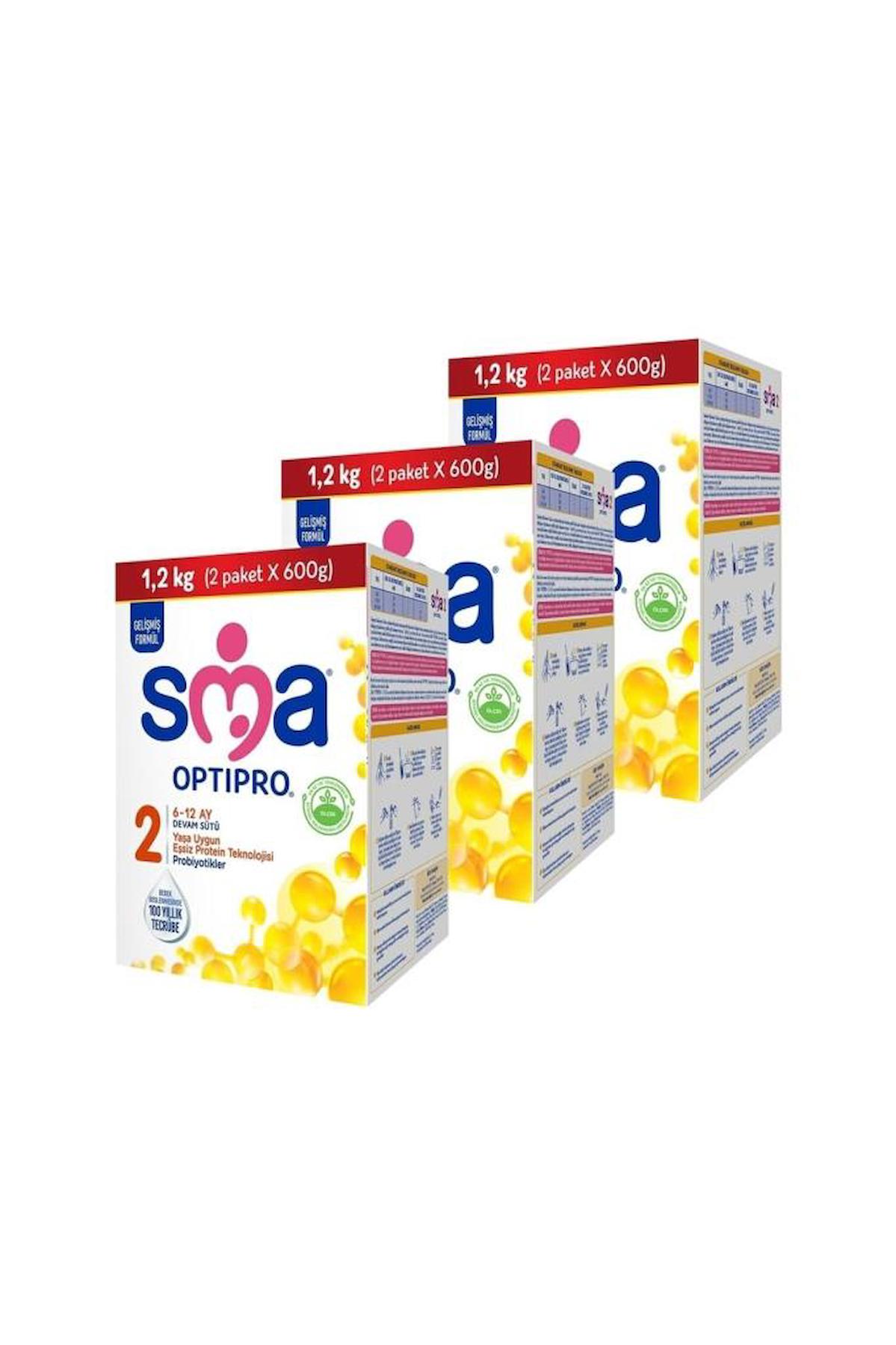 SMA Optipro 2 Prebiyotik Devam Sütü 3 x 1200 gr