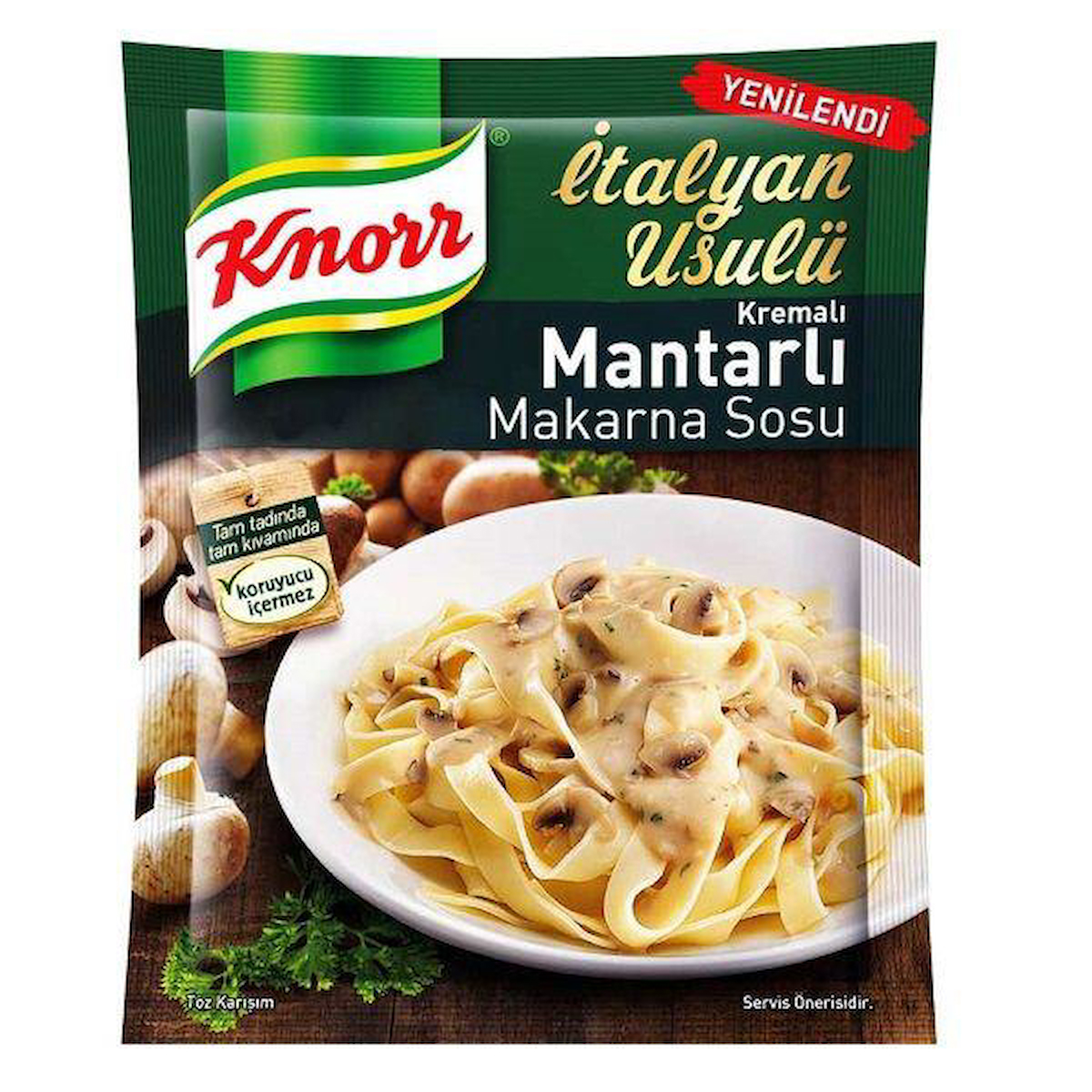 KNORR MAKARNA SOSU KREMALI MANTAR 52 GR X 12 ADET