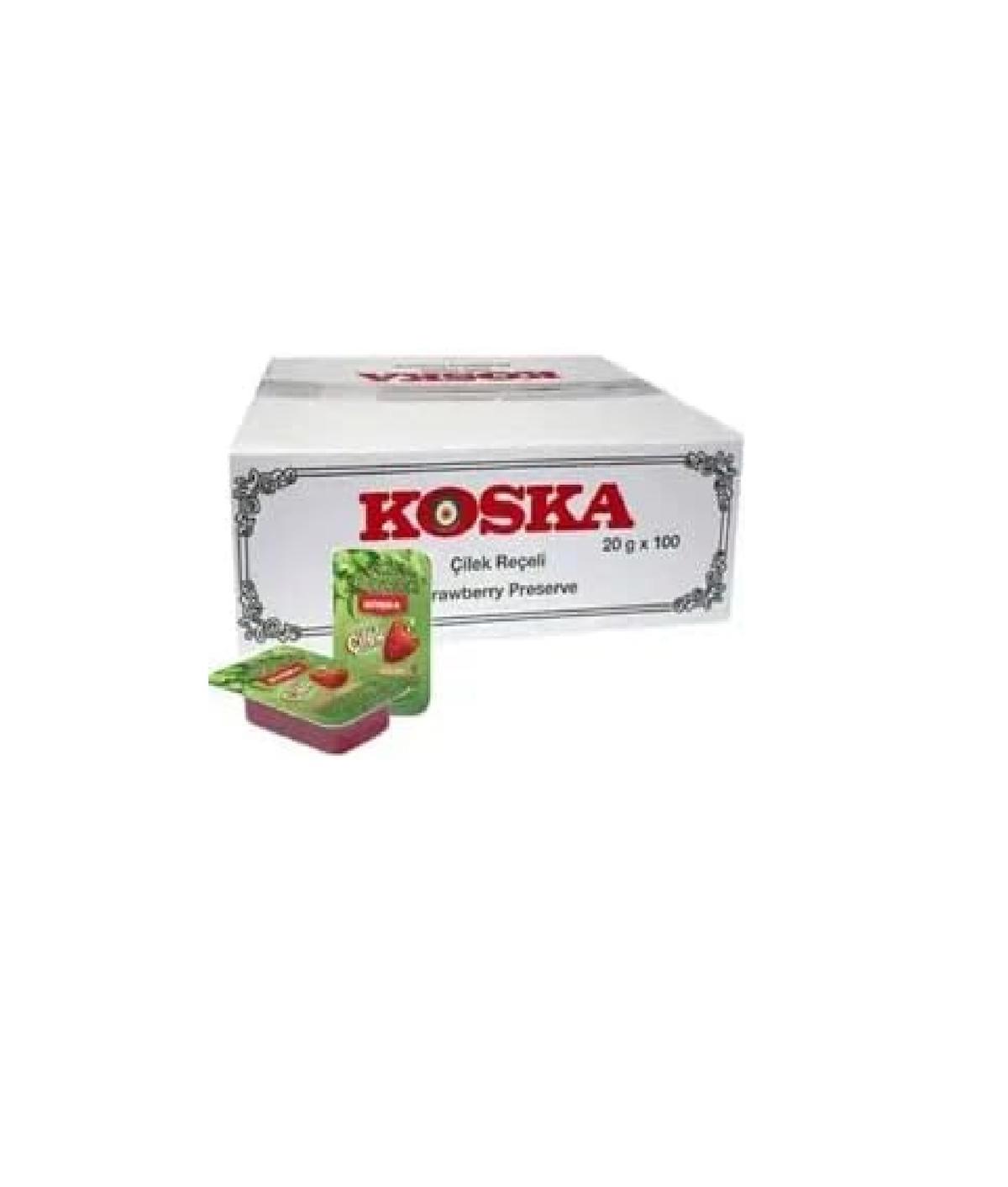 Koska Çilek Reçeli 20 Gr x 100 adet