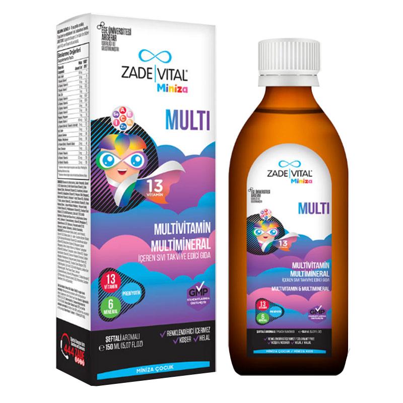 Zade Vital Miniza Multi Sıvı Takviye Edici Gıda 150 ml