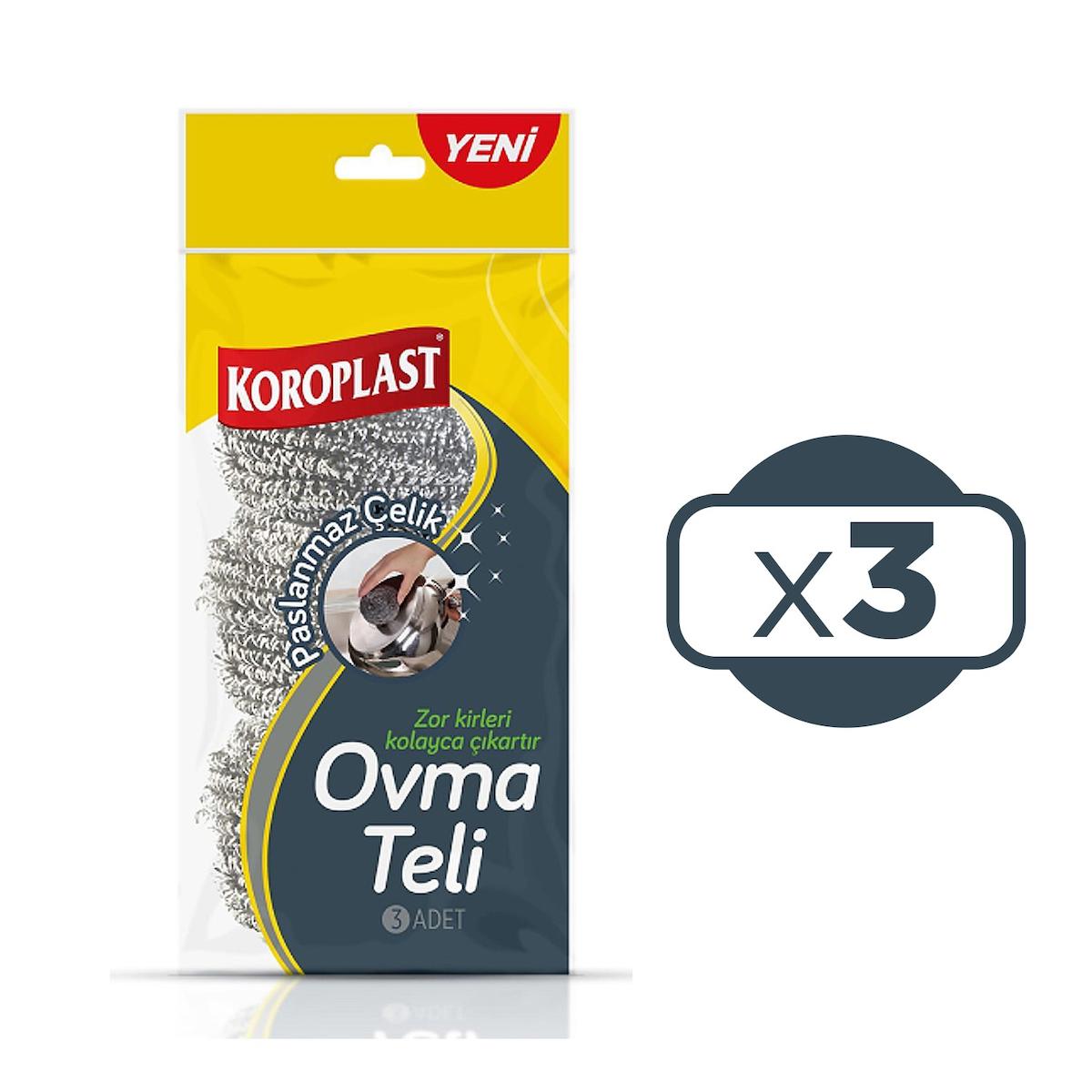 Koroplast Ovma Teli Paslanmaz Çelik 3 lü x 3 Adet 