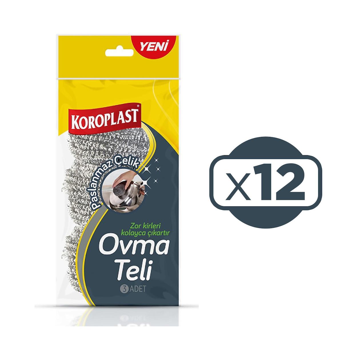 Koroplast Ovma Teli Paslanmaz Çelik 3 lü x 12 Adet 