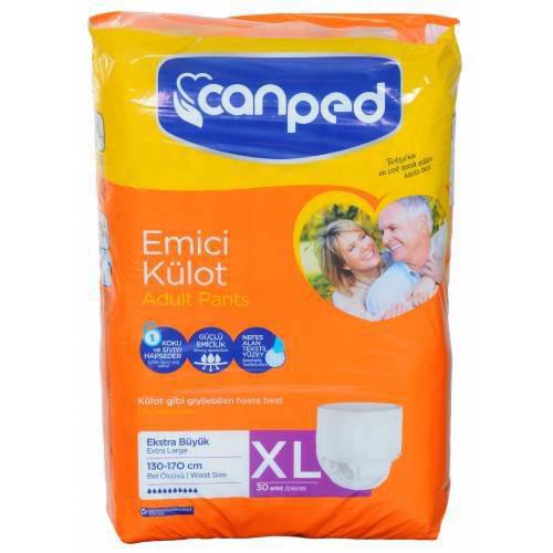 Canped Emici Külot Hasta Bezi XL ( Extra Large ) 30 Adet