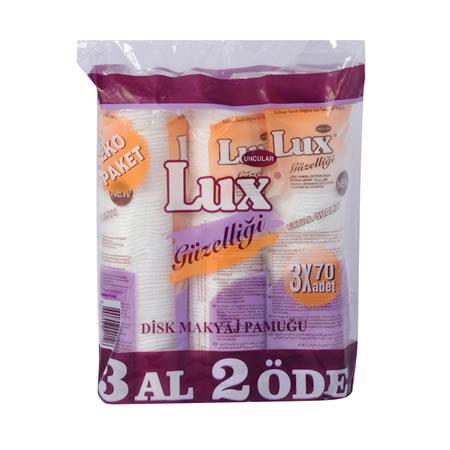 Lux Pamuk Lüx Makyaj Pamuğu Disk 3 X 70li Eko Paket 8690758020126