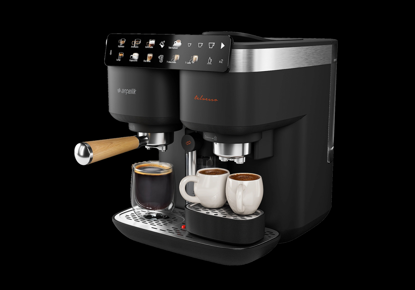 Arçelik TEM 9690 Telvesso® Türk Kahvesi Makinesi & Yarı Otomatik Espresso Makinesi