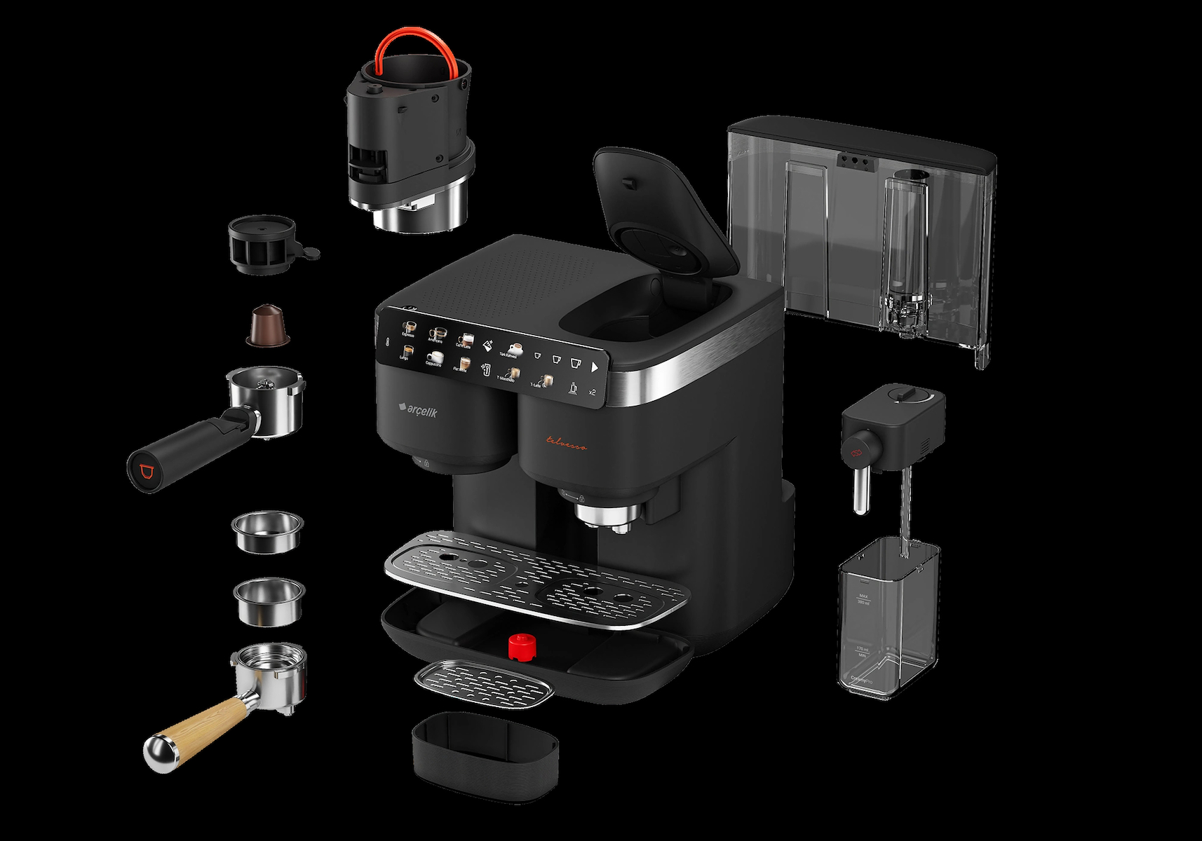 Arçelik TEM 9690 Telvesso® Türk Kahvesi Makinesi & Yarı Otomatik Espresso Makinesi