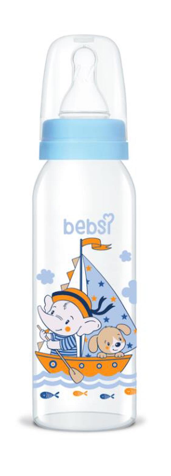 Bebsi 326 Klasik Cam Biberon 250 ML Mavi