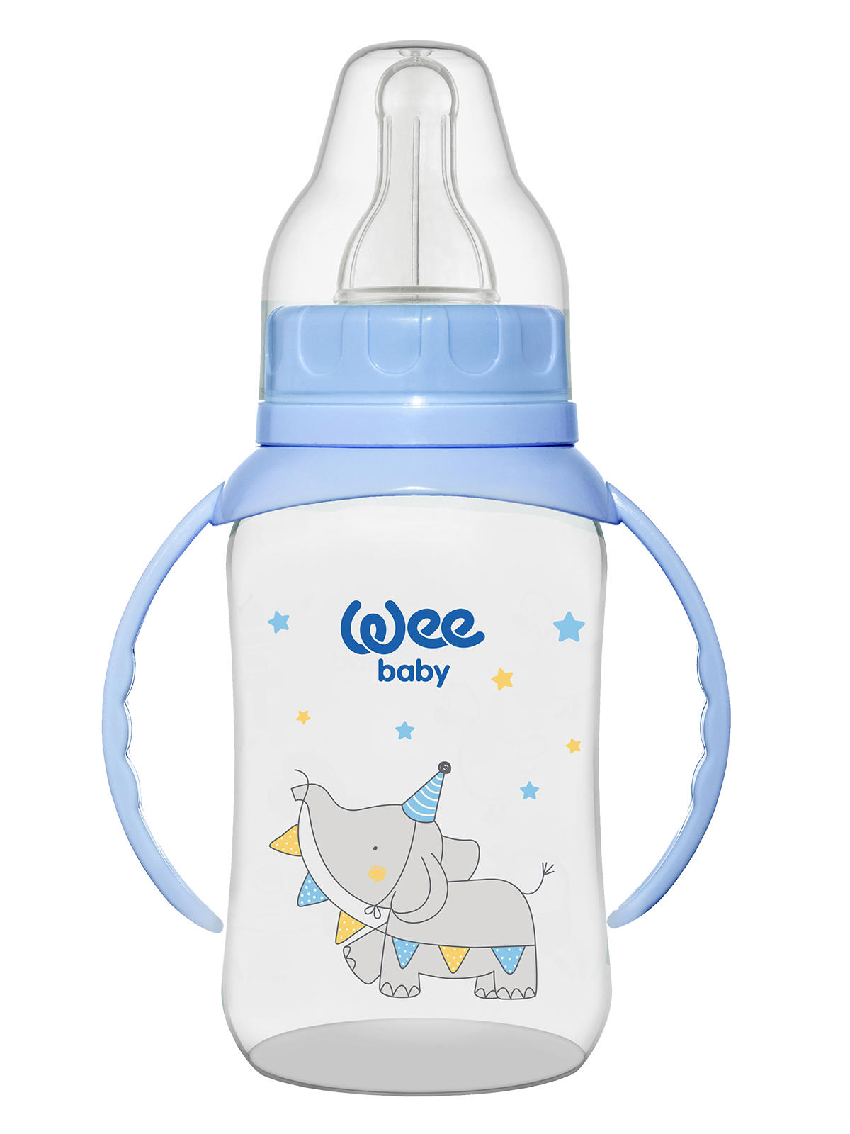 Wee Baby Klasik Kulplu PP Biberon 150 ml - MAVİ