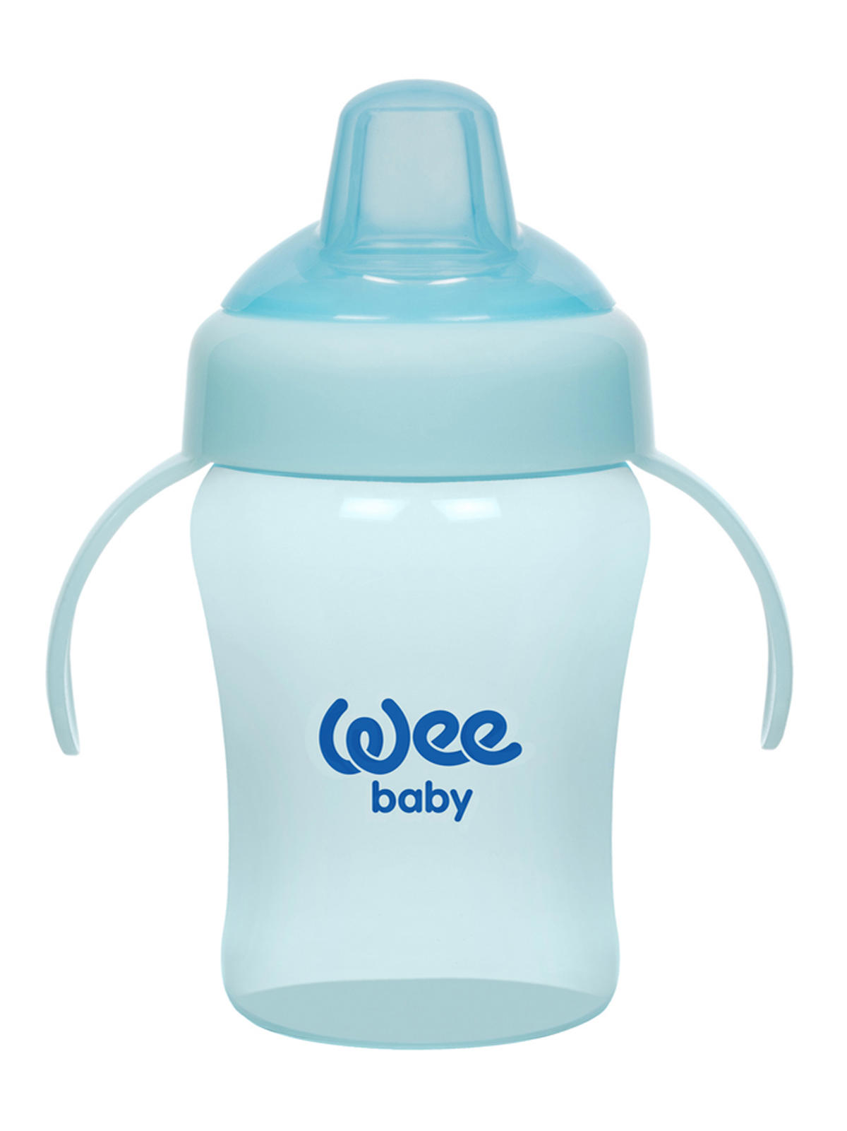 Wee Baby Colorfull Akıtmaz PP Kulplu Bardak 240 ML Mavi