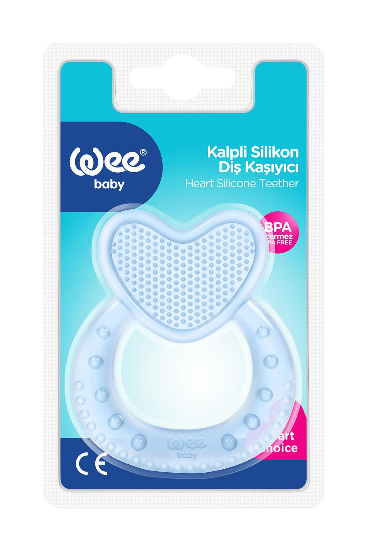 Wee Baby Kalpli Silikon Diş Kaşıyıcı - Mavi 