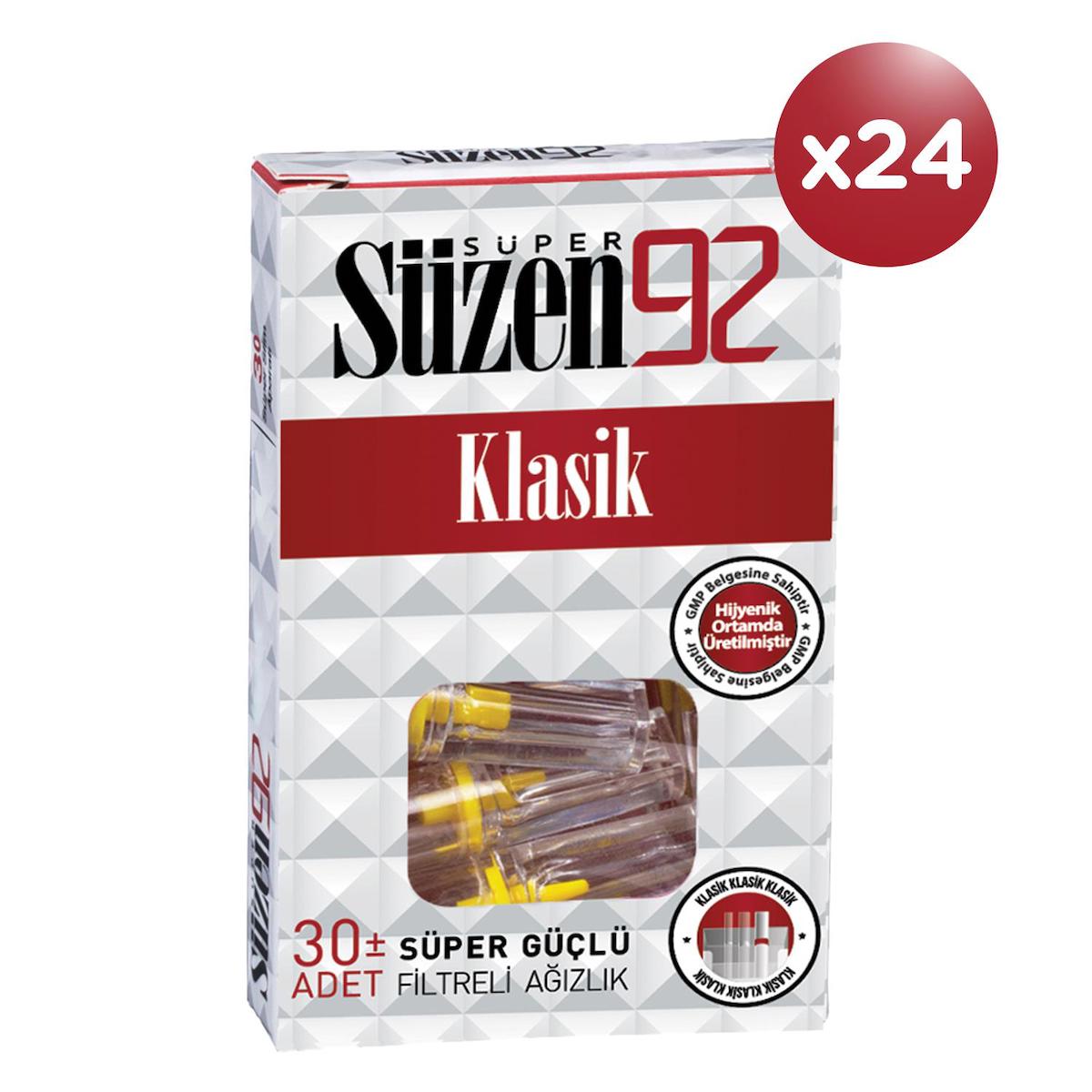 Süper Süzen92 Klasik Ağızlık Filtresi 30'lu Display Box