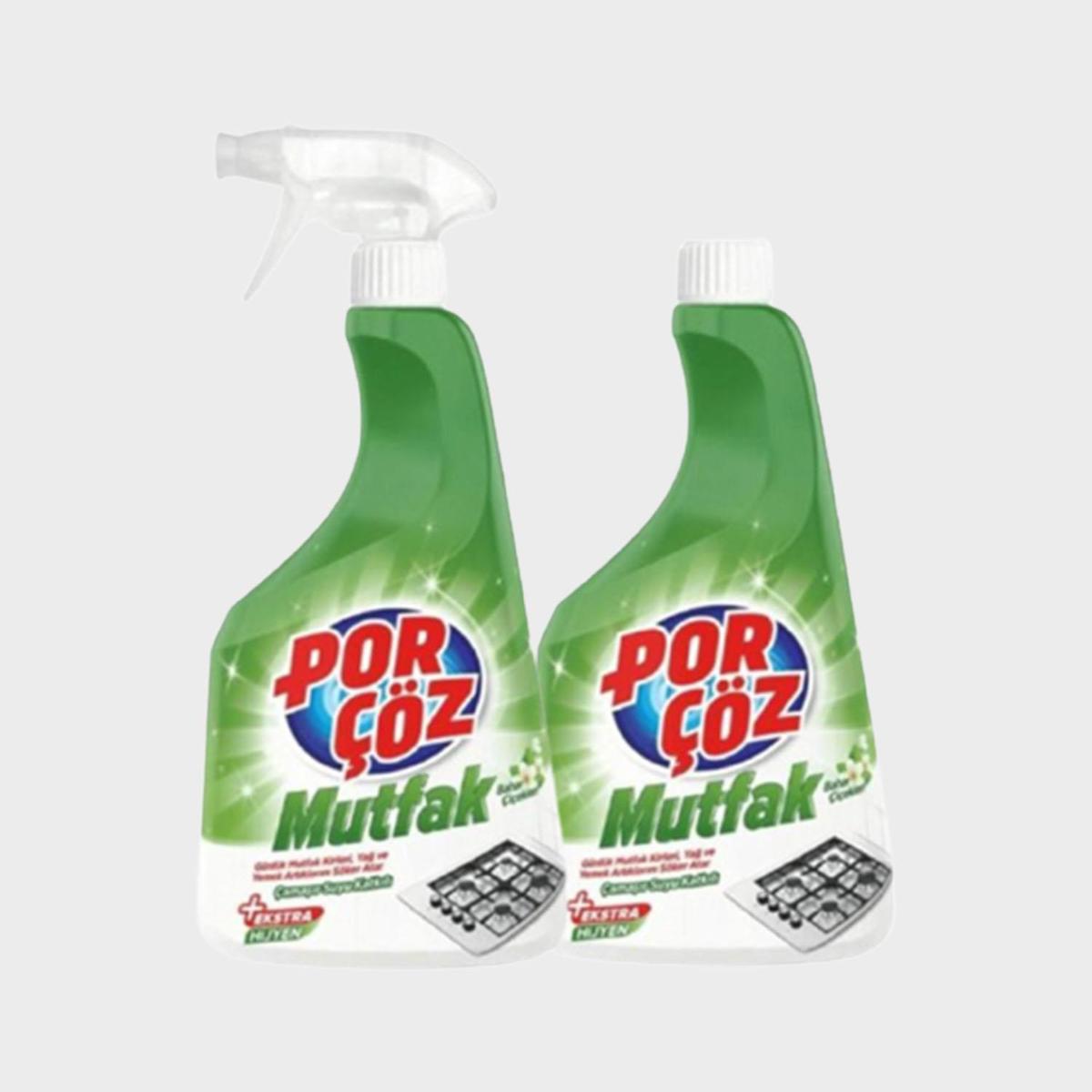 Porçöz Mutfak 750 Ml + 750 Ml Çamaşır Suyu Katkılı Kir Sökücü Bahar Çiçekleri