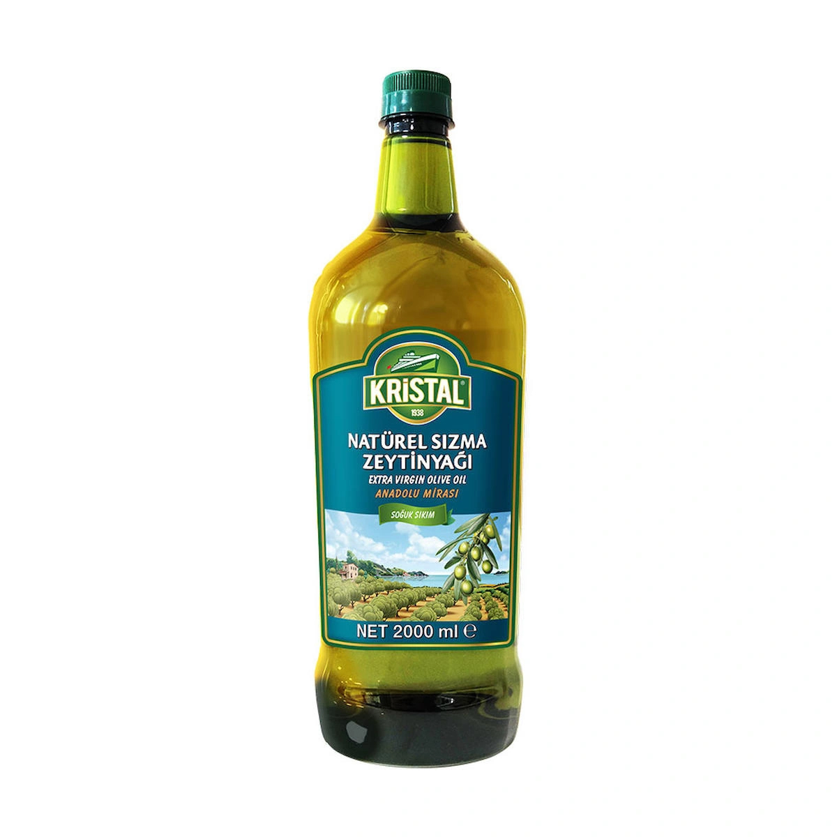 Kristal Anadolu Mirası Natürel Sızma Zeytinyağı Pet Şişe 2 L