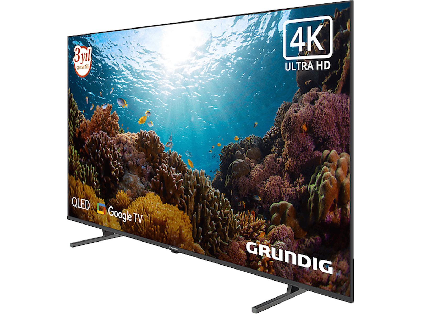 GRUNDIG 50GJQ 9200 A 50 inç 126 Ekran Uydu Alıcılı Google Smart Dolby Atmos 4K Ultra HD QLED TV