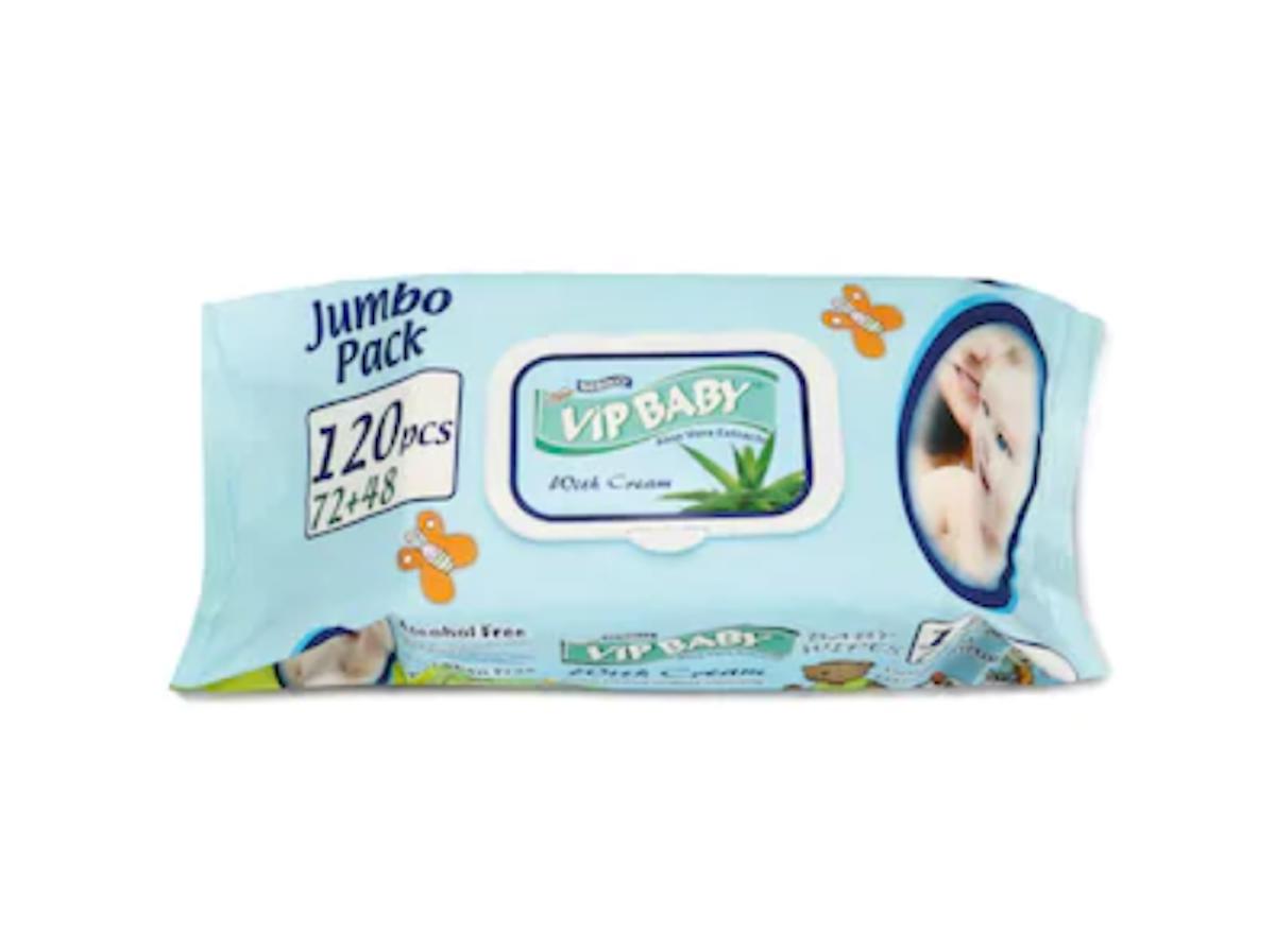 Bebiko Vip Baby Jumbo Pack Kremli Islak Mendil 6 x 120'li (72+48)