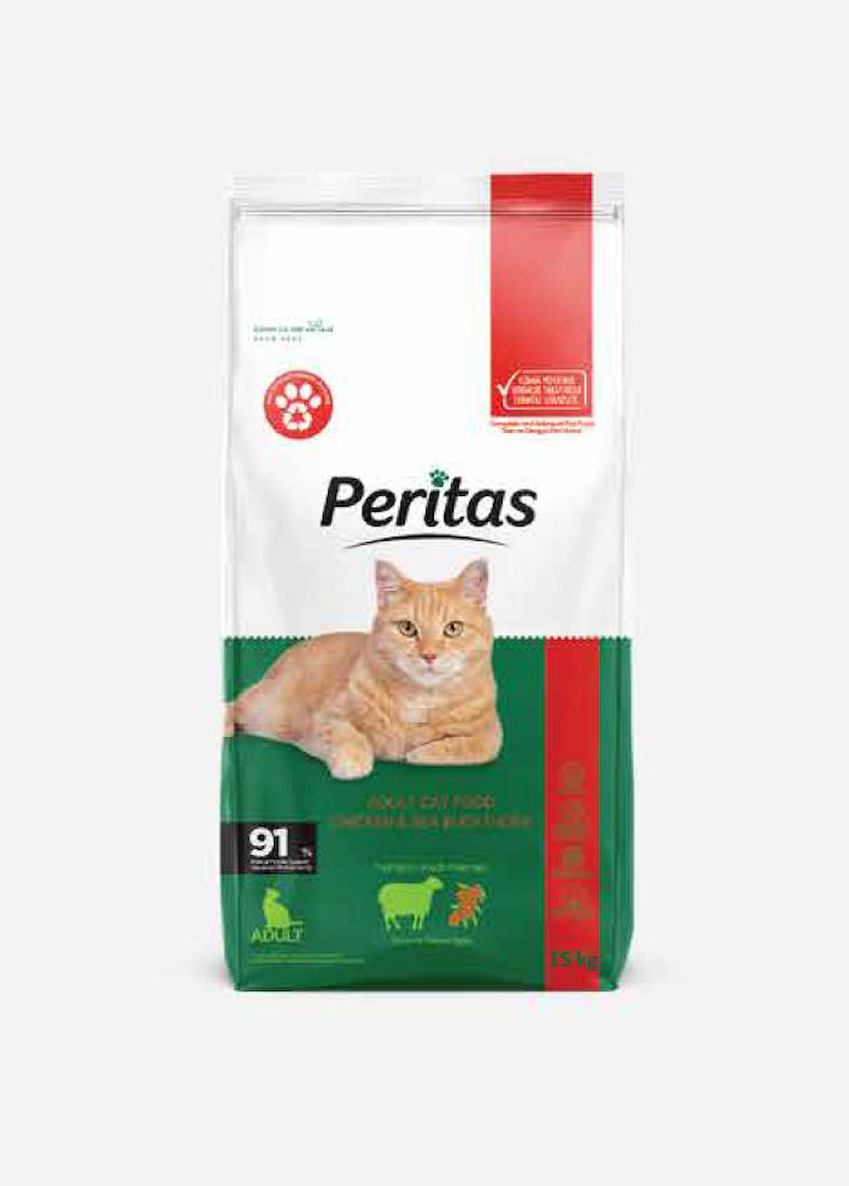 Peritas Kuzu Etli Yetişkin Kedi Maması 15 Kg