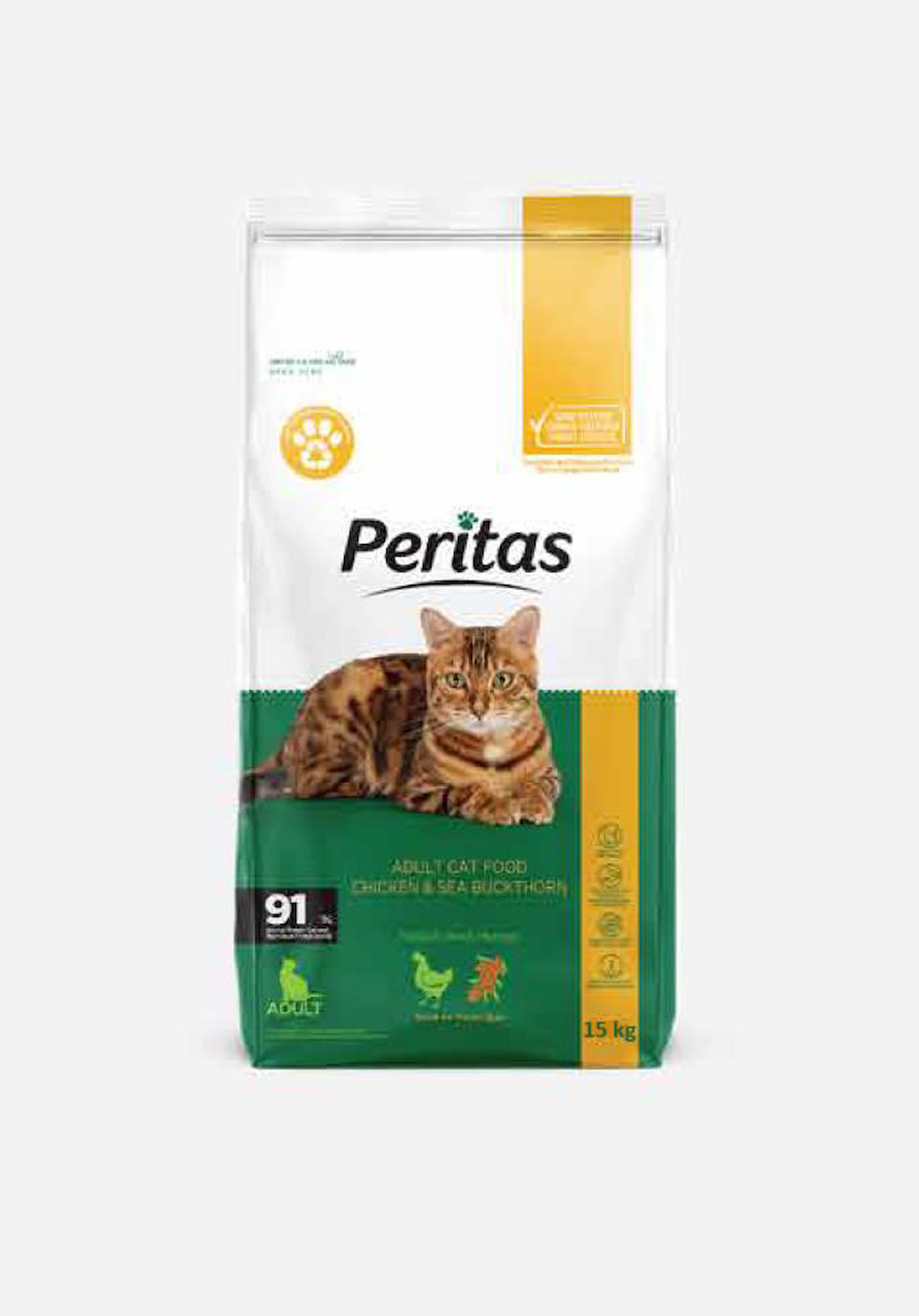 Peritas Tavuklu ve Pirinçli Yetişkin Kedi Maması 15 Kg