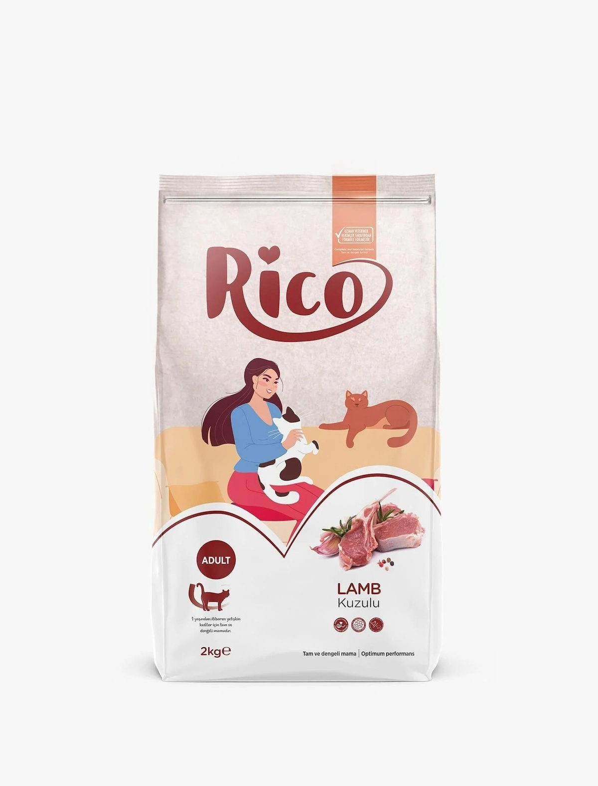 Rico Kuzu Etli Yetişkin Kedi Maması 2 Kg