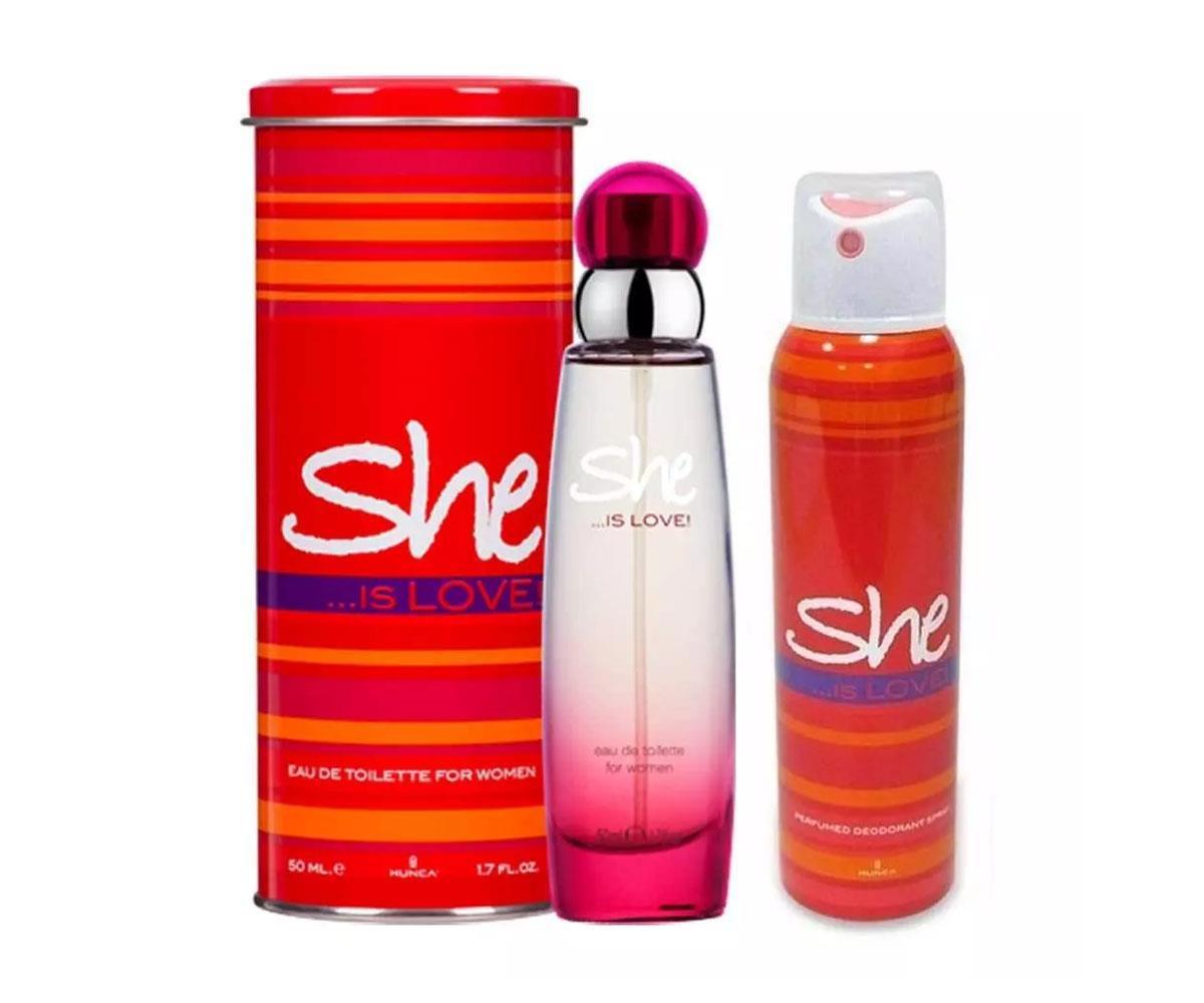 She Is Love Edt 50Ml Kadın Parfümü + 150Ml Kofre