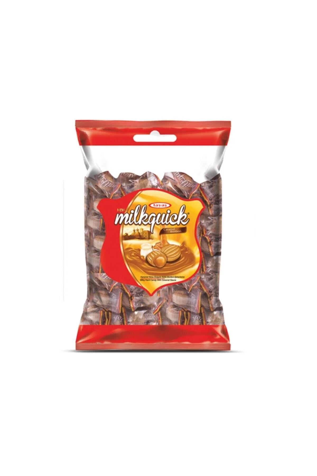 Milkquick Karamel Sosu Dolgulu Sütlü Bonbon Sert Şeker 1 Kg Poşet