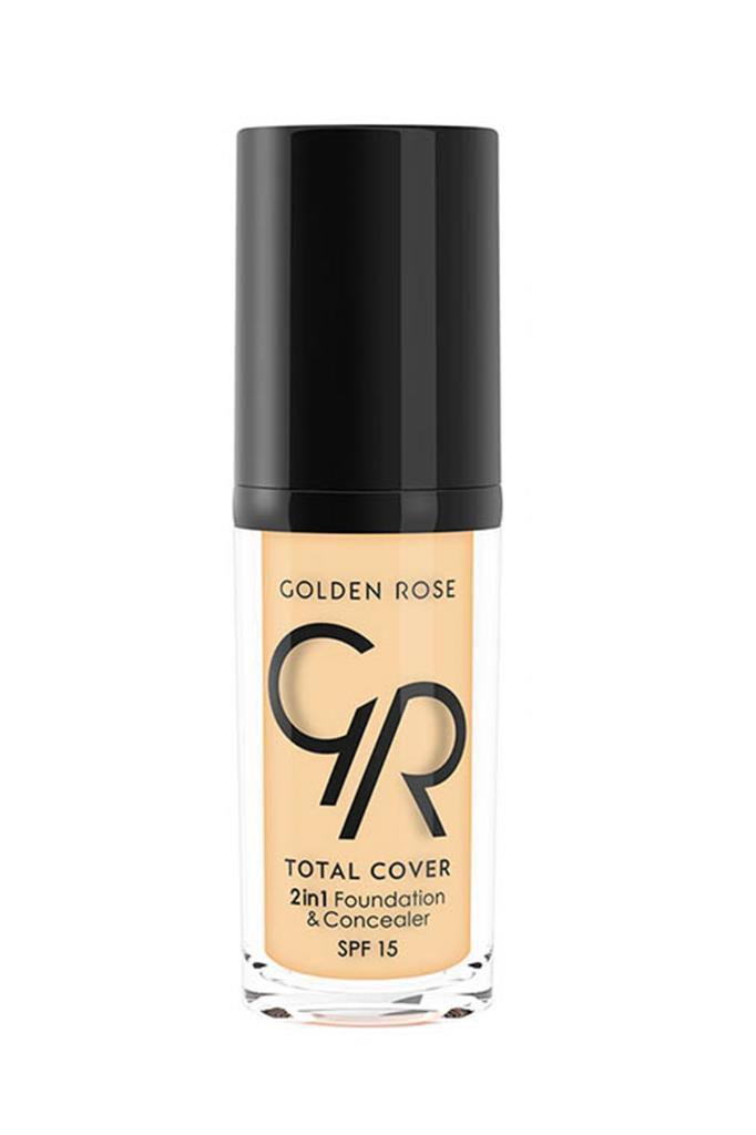 GOLDEN ROSE TOTAL COVER 2IN1 FOUNDATION&CONCEALER NO:21