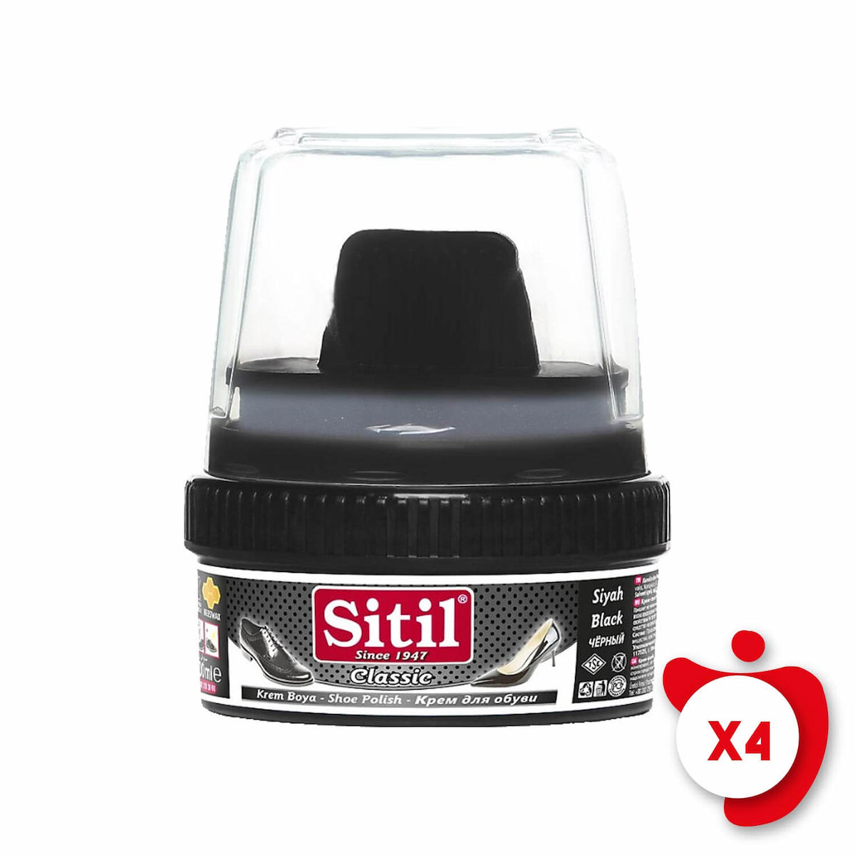 Sitil Classic Krem Boya Siyah 175 ml 4 Adet