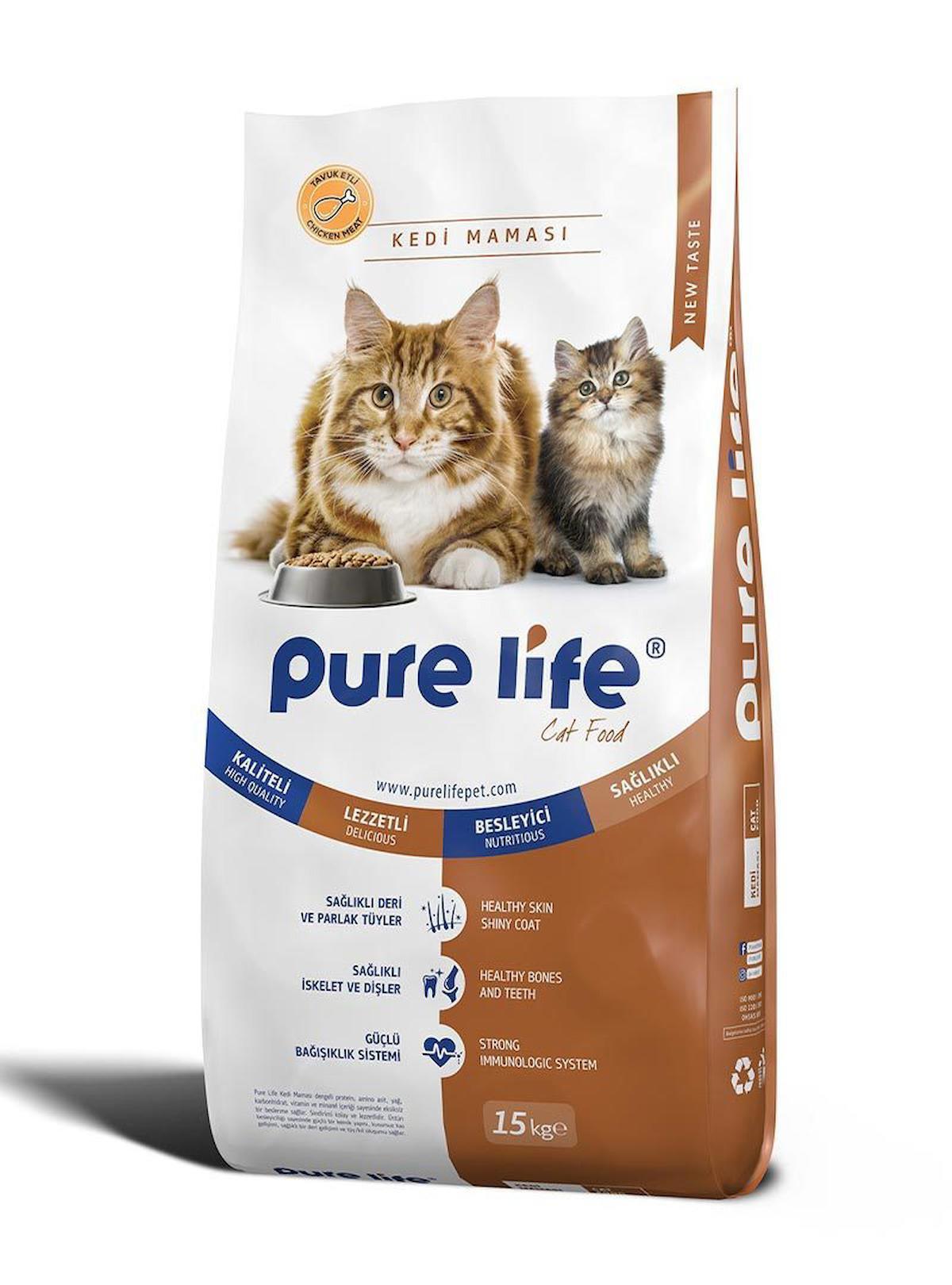 Pure Life Tavuklu Yetişkin Kedi Maması 15 KG