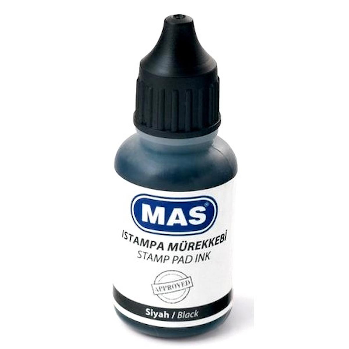 MAS 462 ISTAMPA MÜREKKEBİ 20ml SİYAH