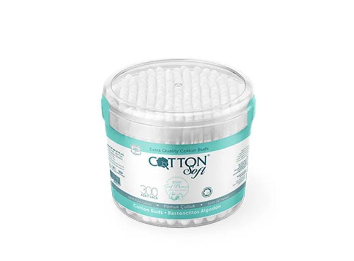 Cotton Soft Kulak Çubuğu Yuvarlak 300'lü