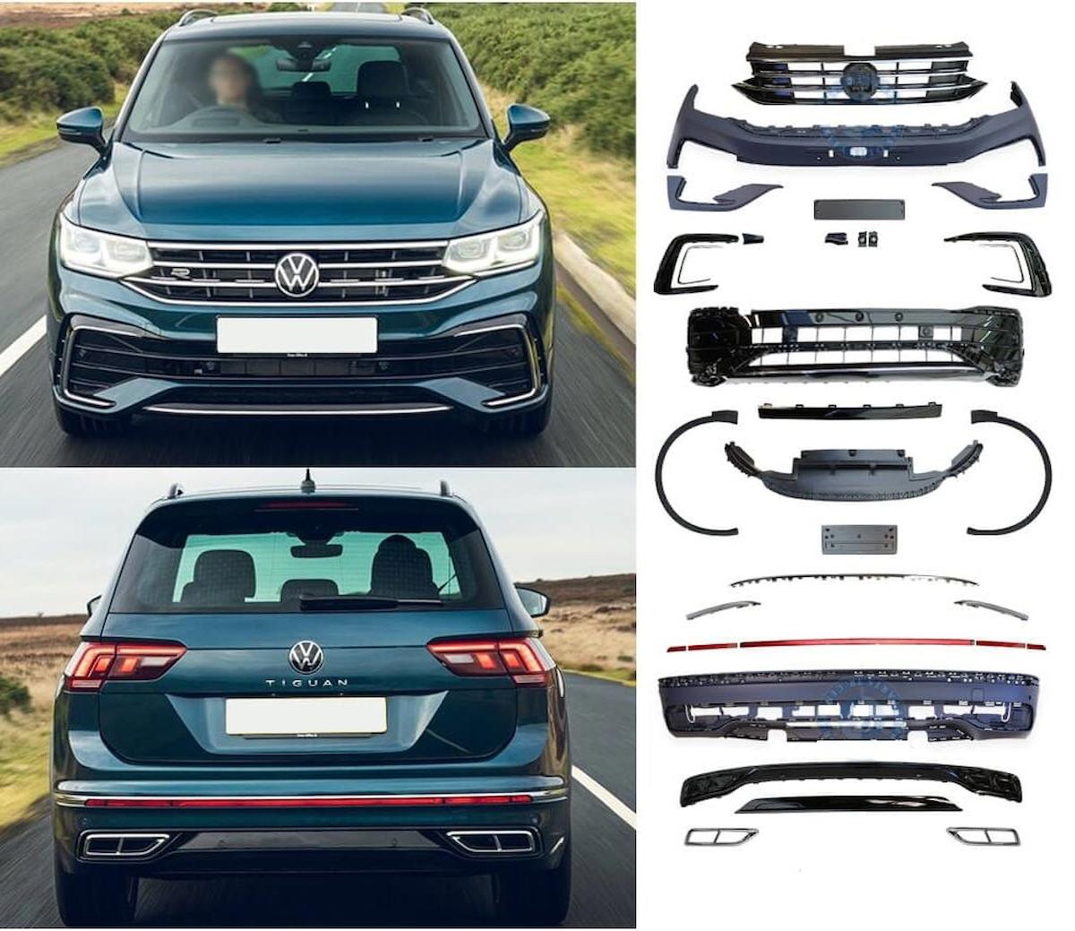 Vw tiguan body kit tampon seti R-line komple 2022+