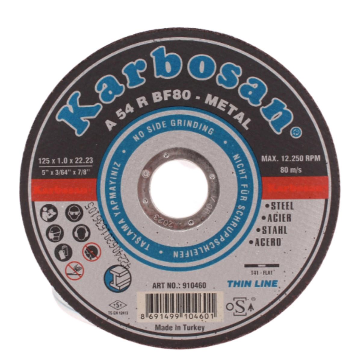 Karbosan 125*1,0*22 İnox Kesici - 910400